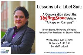 Lessons of a Libel Suit: A Conversation about the Rolling Stone Article &amp;quot;A Rape on Campus&amp;quot;